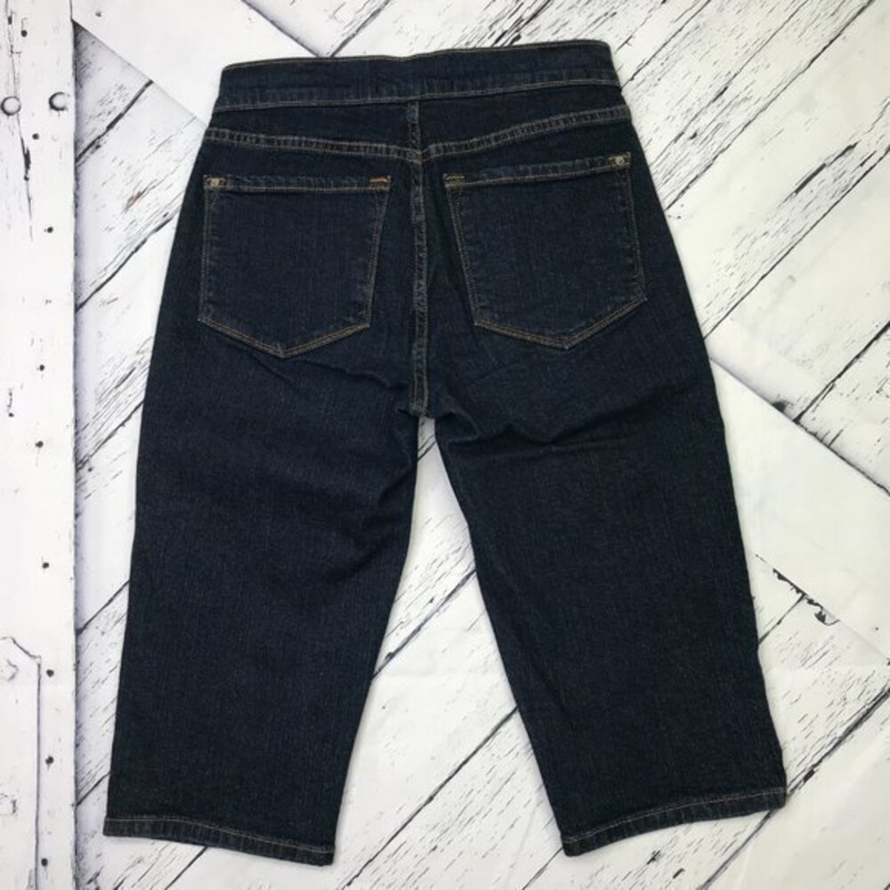 NOT YOUR DAUGHTER’S JEANS Womens Blue Mid Rise Stretch Capri Denim Jeans Size 4